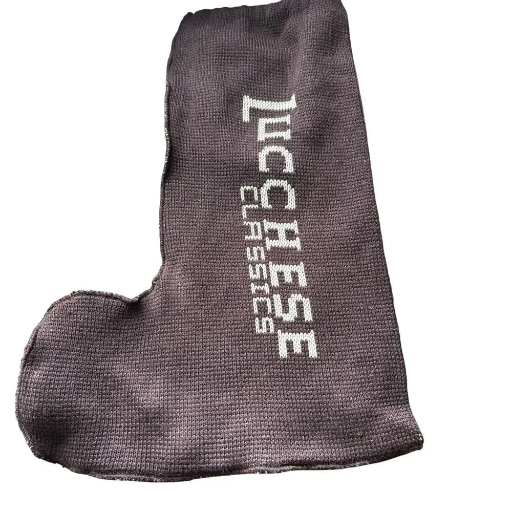 Lucchese Knit Brown and Cream Boot Socks.